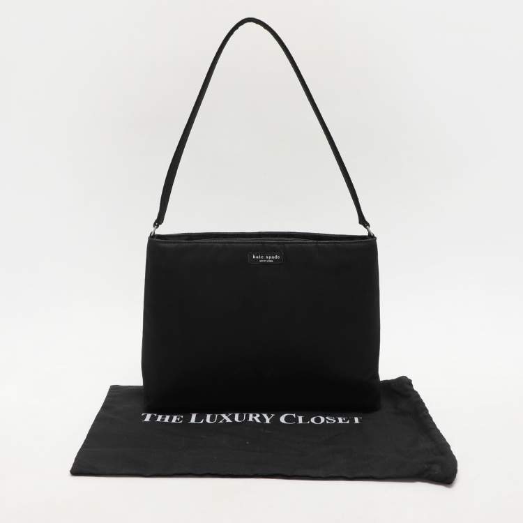 Pre Owned Kate Spade Black Nylon Shoulder Bag