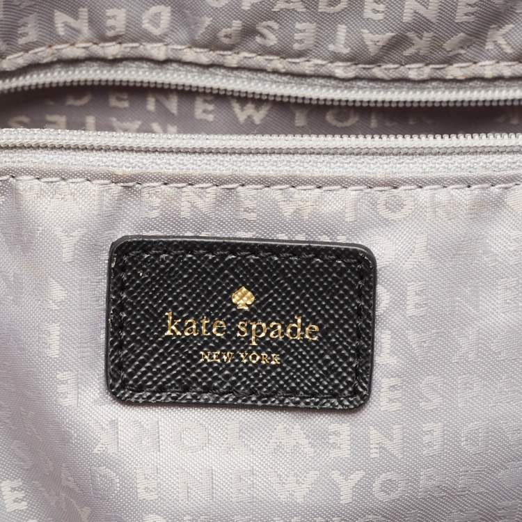 Pre Owned Kate Spade Dark Beige Glitter PVC Mavis Street Taden Tote