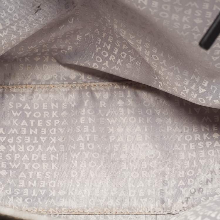 Pre Owned Kate Spade Dark Beige Glitter PVC Mavis Street Taden Tote