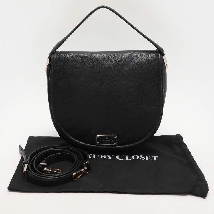 Pre Owned Kate Spade Black Leather Oliver Street Lilly Crossbody Bag