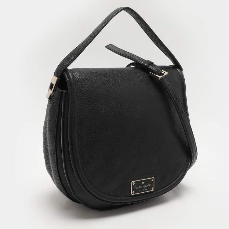 Pre Owned Kate Spade Black Leather Oliver Street Lilly Crossbody Bag