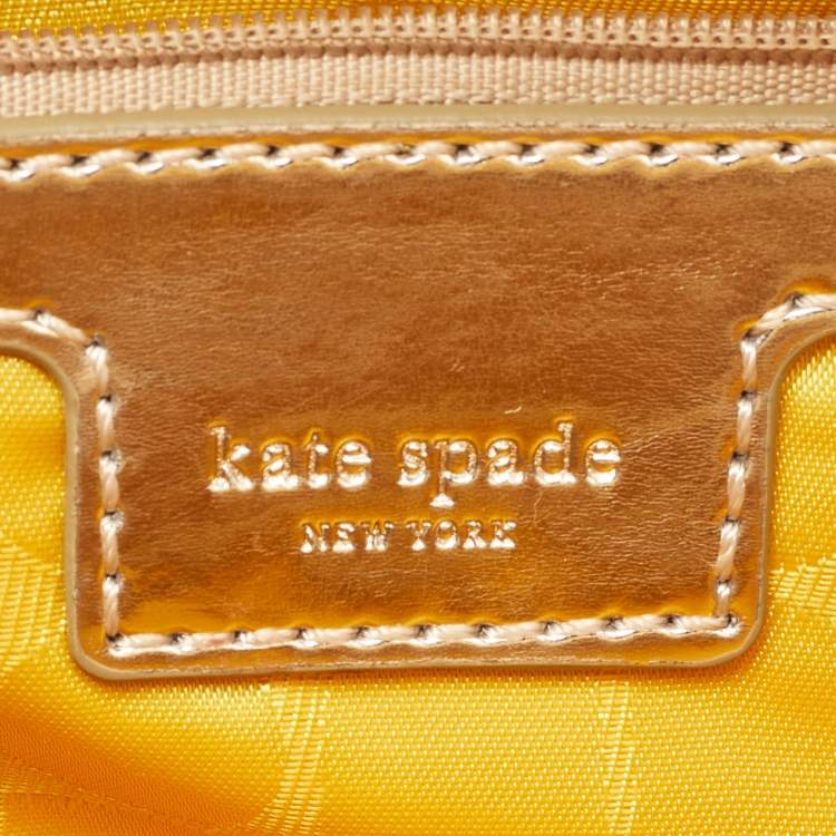 Pre Owned Kate Spade Tri Color Woven Laminated Leather and Fabric Paola Clutch