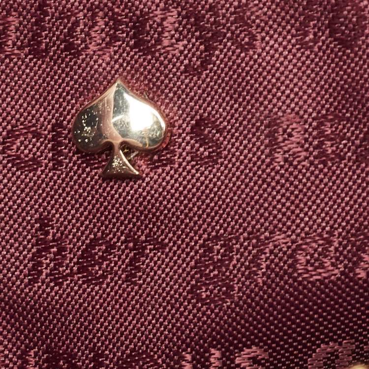 Pre Owned Kate Spade Multicolor Floral Print Leather Wristlet Pouch