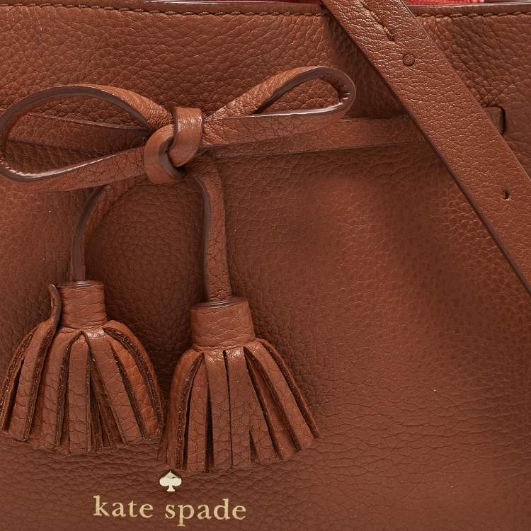 Pre Owned Kate Spade Brown Leather Mini Hayes Street Isobel Tote
