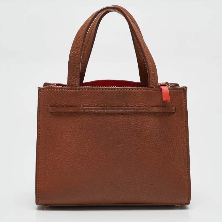 Pre Owned Kate Spade Brown Leather Mini Hayes Street Isobel Tote