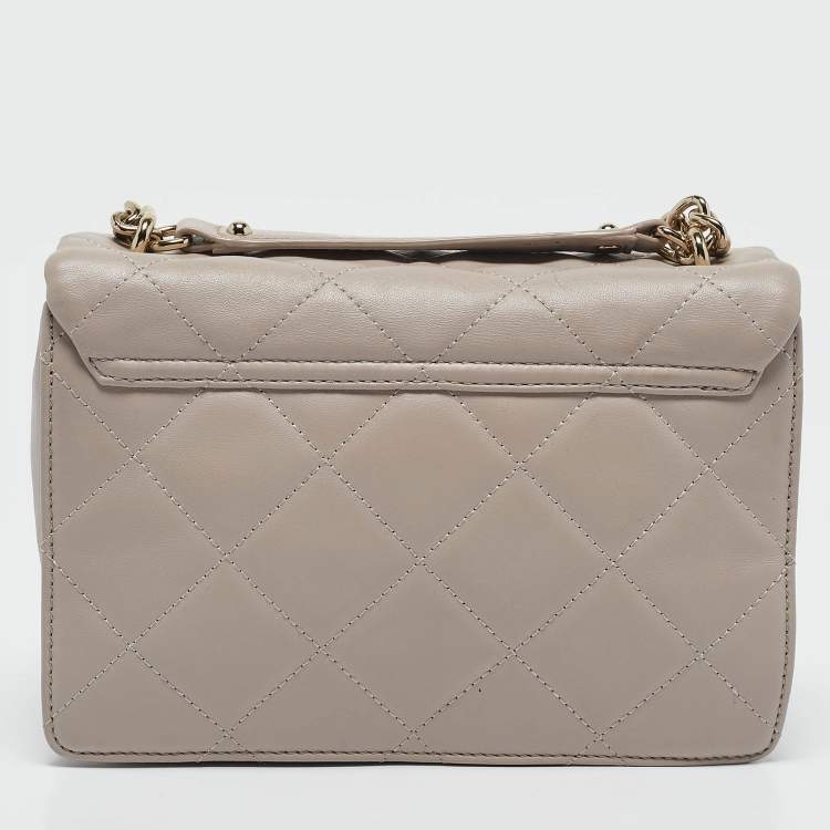 Pre Owned Kate Spade Light Mauve Quilted Leather Emerson Place Vivenna Shoulder Bag