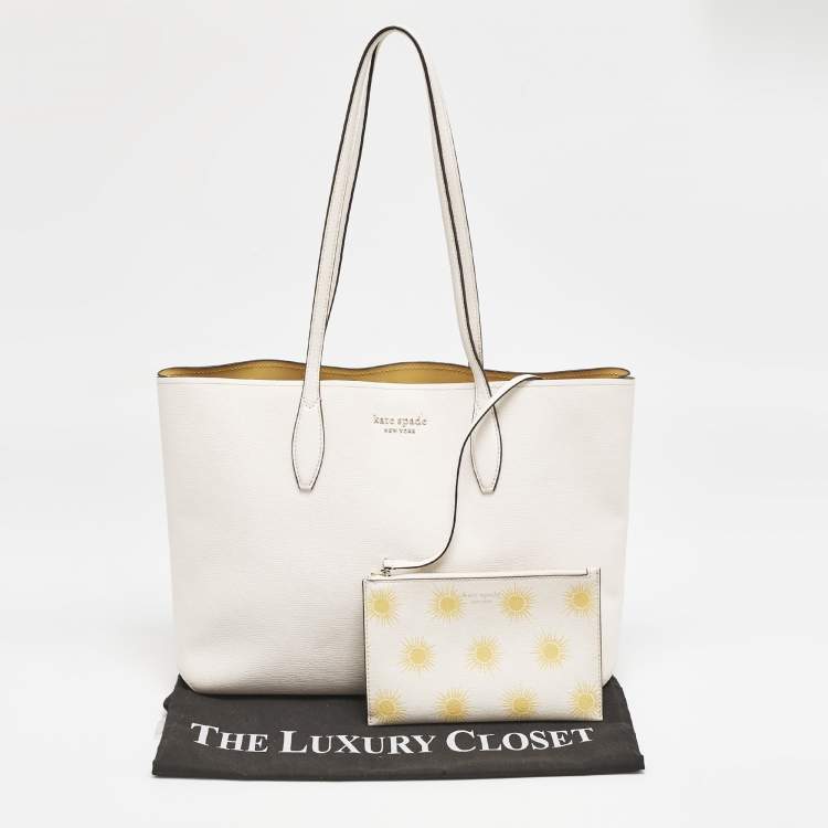 مملوكة مسبقًا Kate Spade Off White Leather Aldy Tote