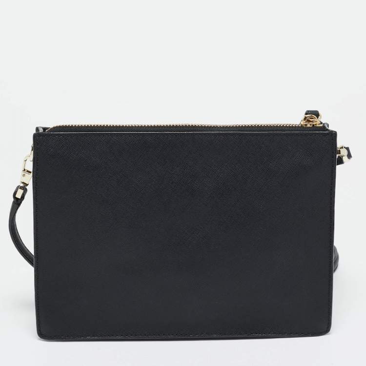 Pre Owned Kate Spade Black Leather Cameron Street Clarise Crossbody Bag  