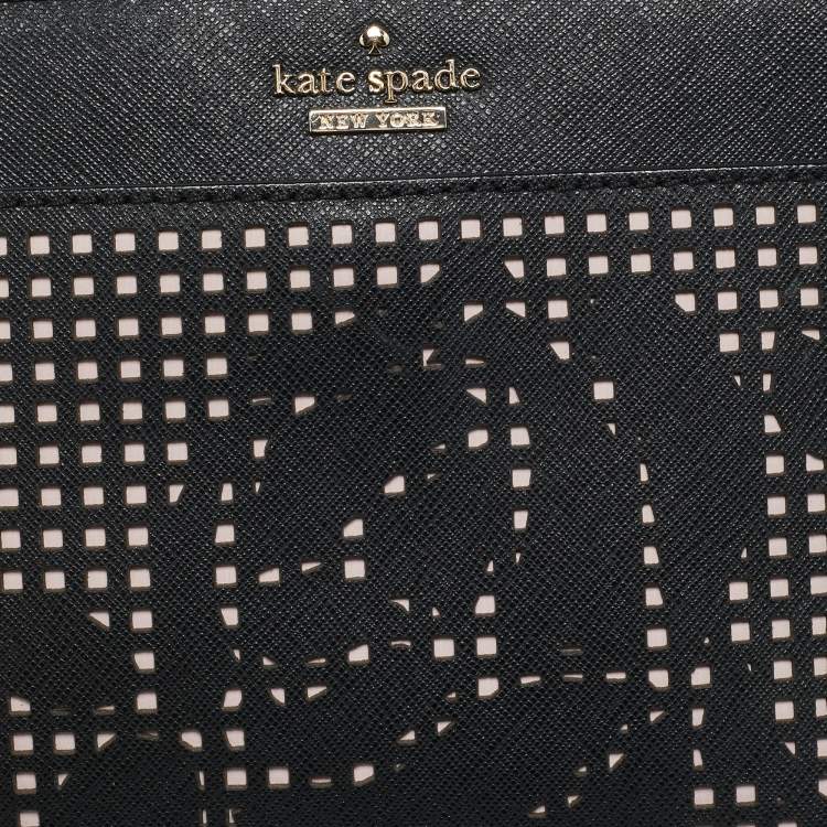 Pre Owned Kate Spade Black Leather Cameron Street Clarise Crossbody Bag  
