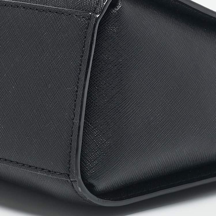 Pre Owned Kate Spade Black Saffiano Leather Cameron Street Zip Crossbody Bag