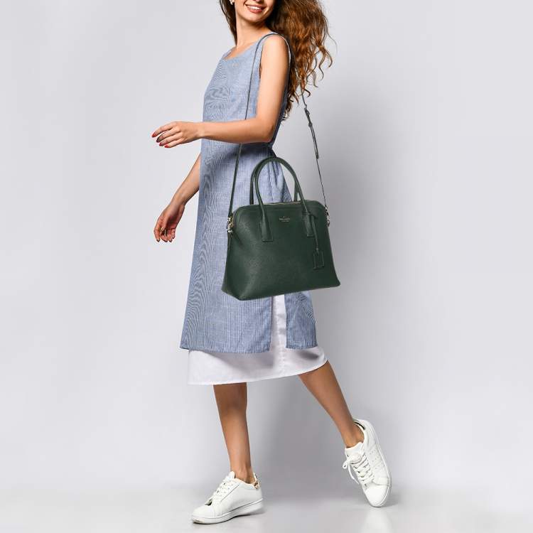 Pre Owned Kate Spade Green Leather Dome Satchel
