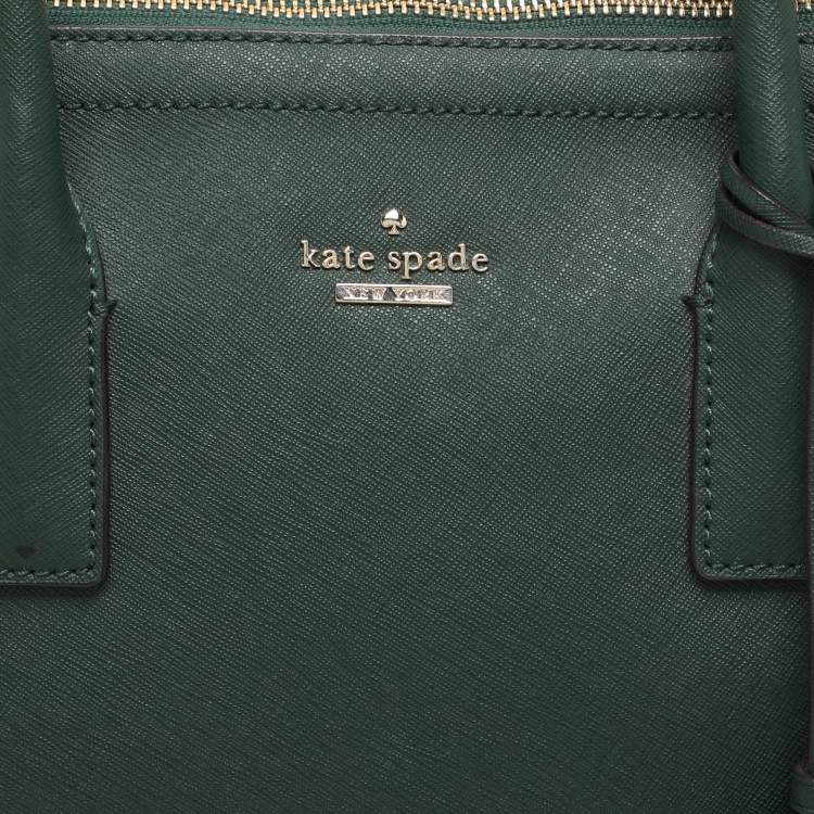 Pre Owned Kate Spade Green Leather Dome Satchel