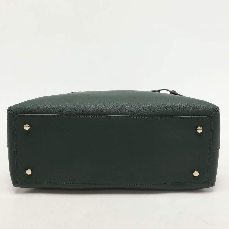 Pre Owned Kate Spade Green Leather Dome Satchel