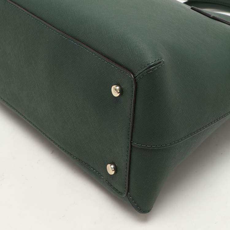 Pre Owned Kate Spade Green Leather Dome Satchel