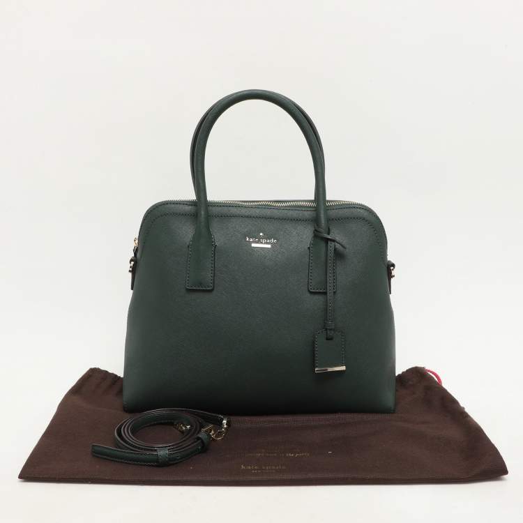 Pre Owned Kate Spade Green Leather Dome Satchel