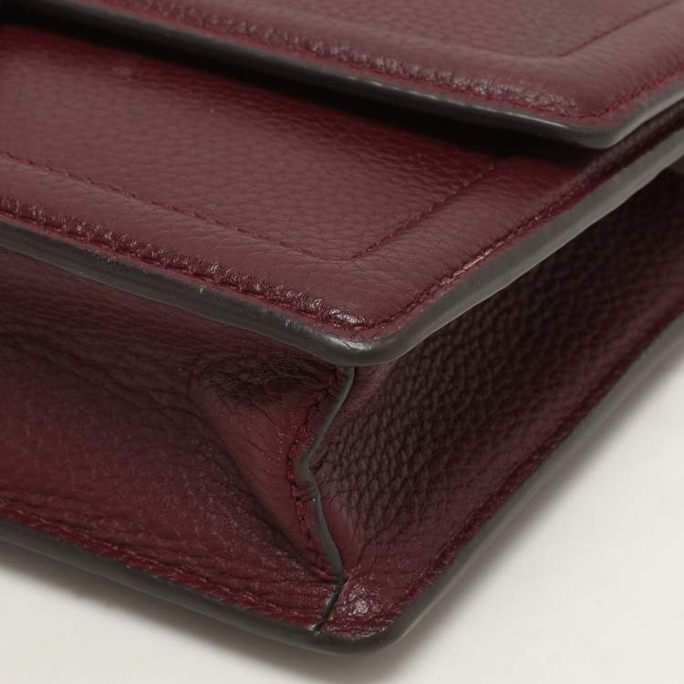 Pre Owned Kate Spade Burgundy Leather Knott Crossbody Bag