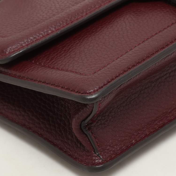 Pre Owned Kate Spade Burgundy Leather Knott Crossbody Bag