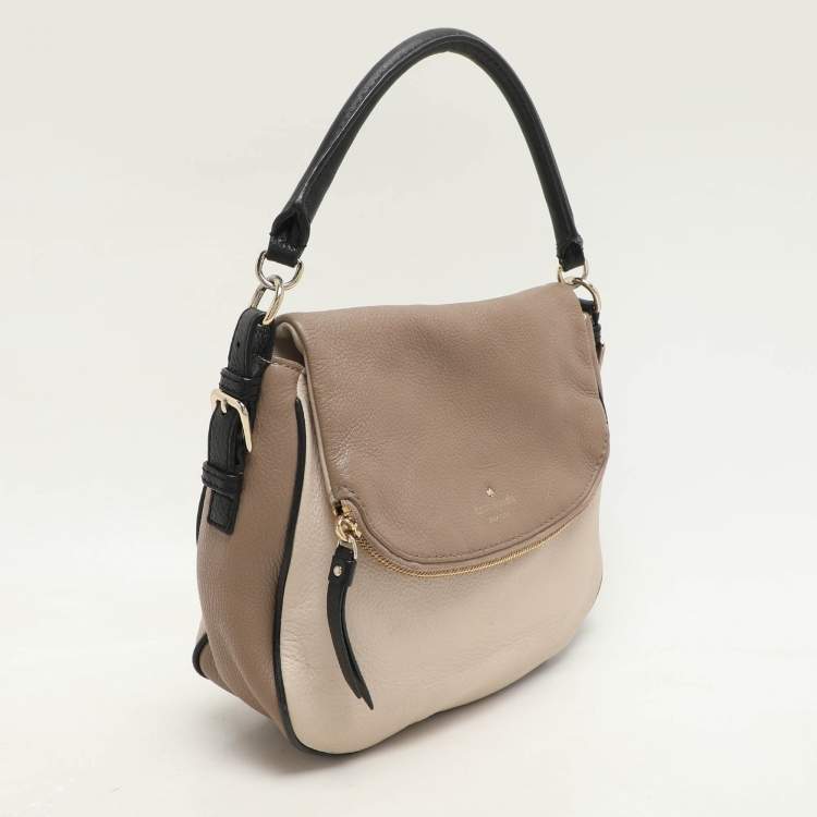 Pre Owned Kate Spade Beige/Cream Leather Small Devin Shoulder Bag