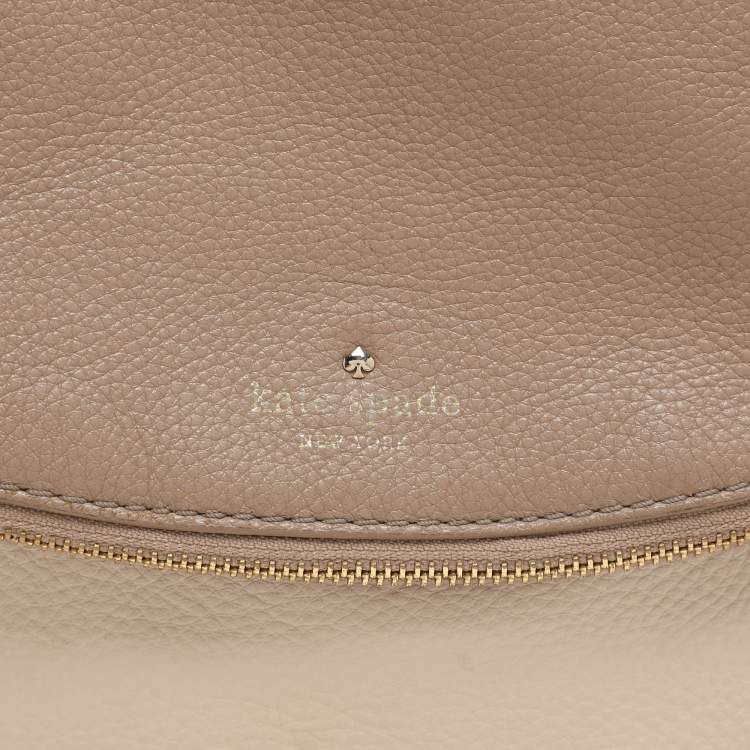 Pre Owned Kate Spade Beige/Cream Leather Small Devin Shoulder Bag