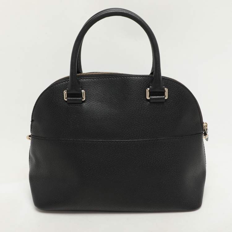 Pre Owned Kate Spade Black Leather Dome Satchel