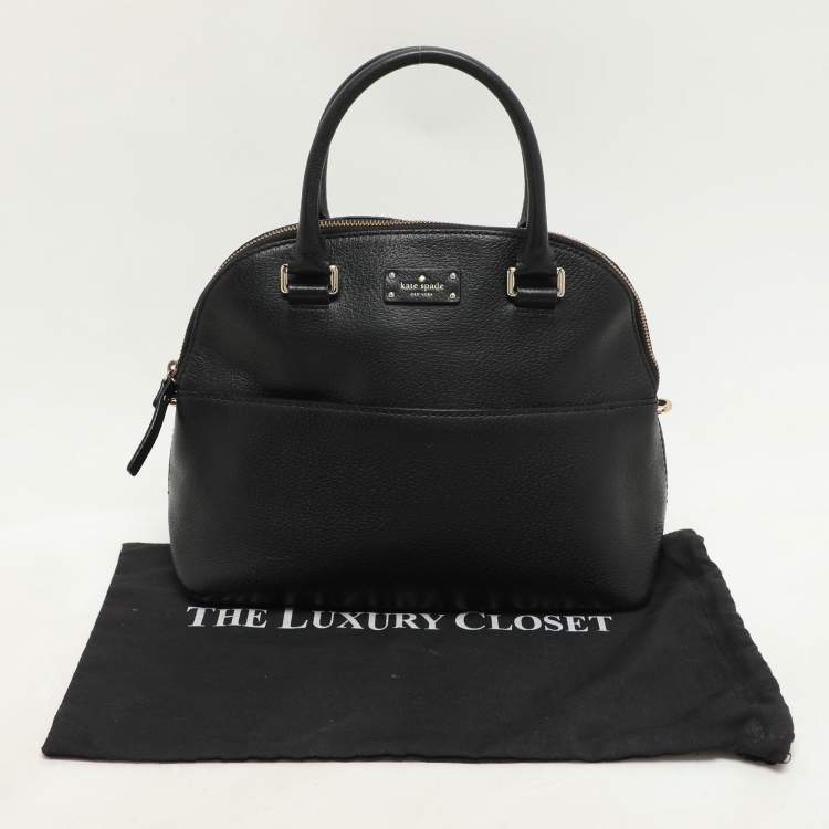 Pre Owned Kate Spade Black Leather Dome Satchel