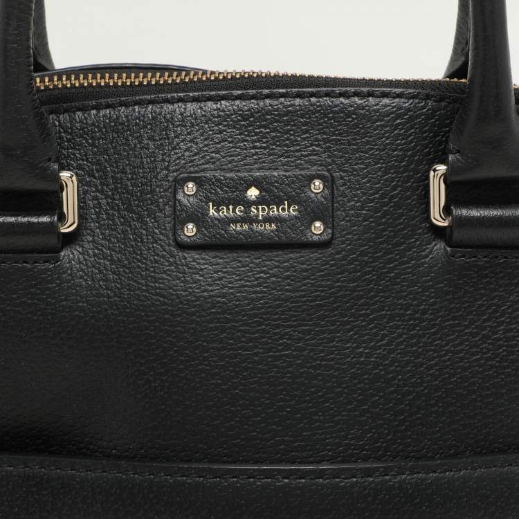 Pre Owned Kate Spade Black Leather Dome Satchel