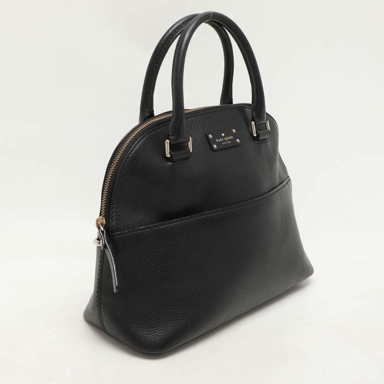 Pre Owned Kate Spade Black Leather Dome Satchel