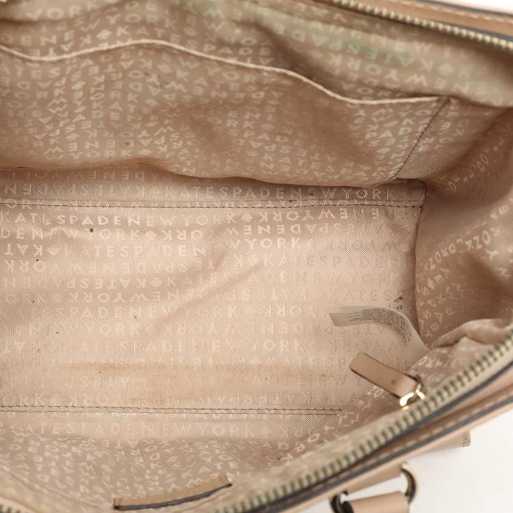 Pre Owned Kate Spade Beige Leather Satchel