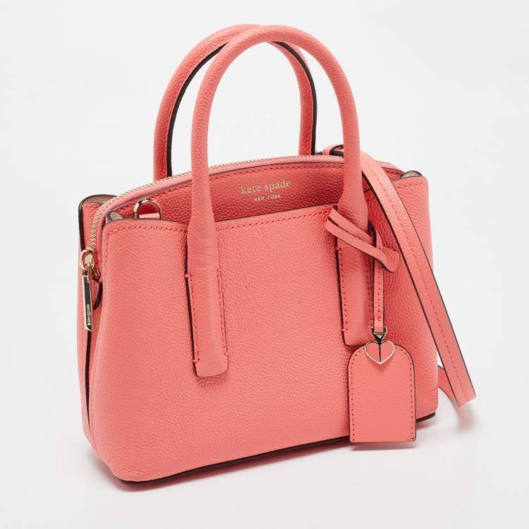 Pre Owned Kate Spade Pink Leather Mini Margaux Satchel