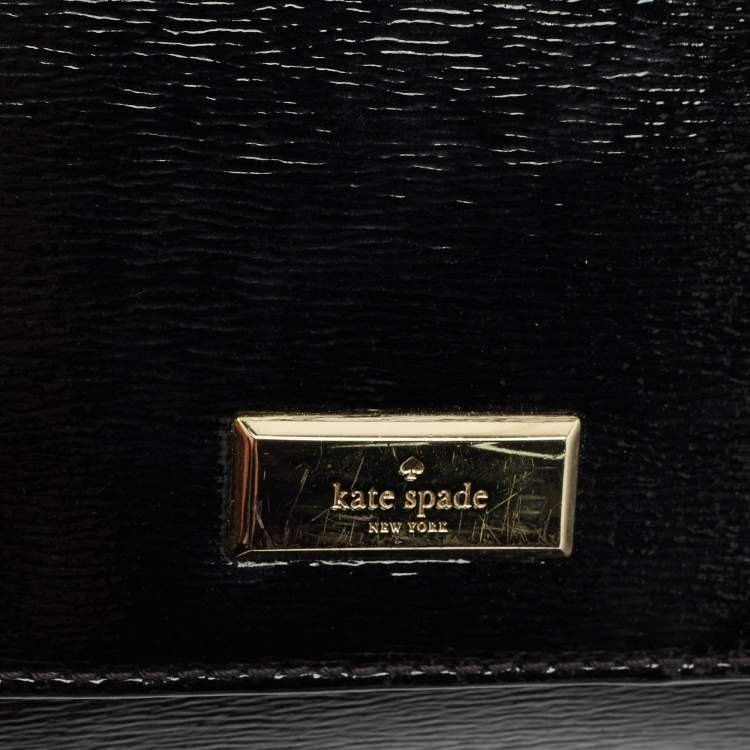Pre Owned Kate Spade Black Patent Leather Greer Crossbody Bag