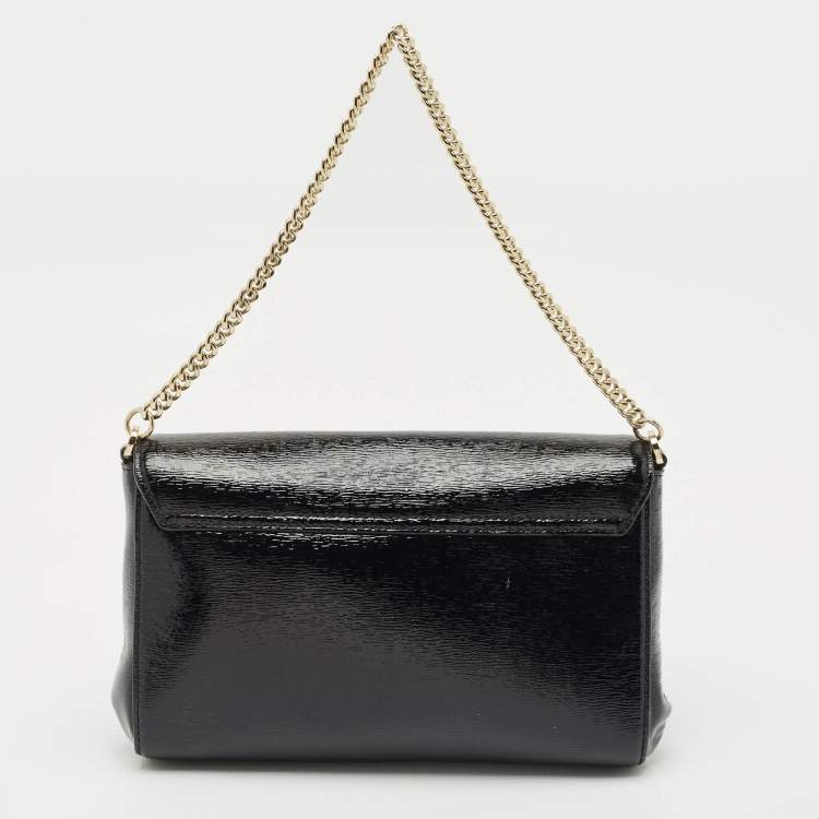 Pre Owned Kate Spade Black Patent Leather Greer Crossbody Bag