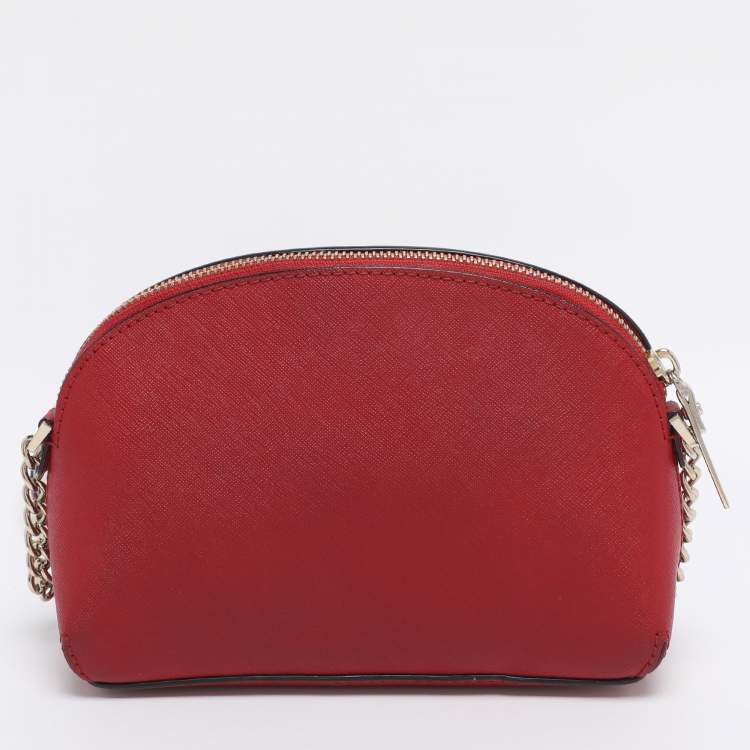 Pre Owned Kate Spade Red Leather Cameron Street Hilli Crossbody Bag