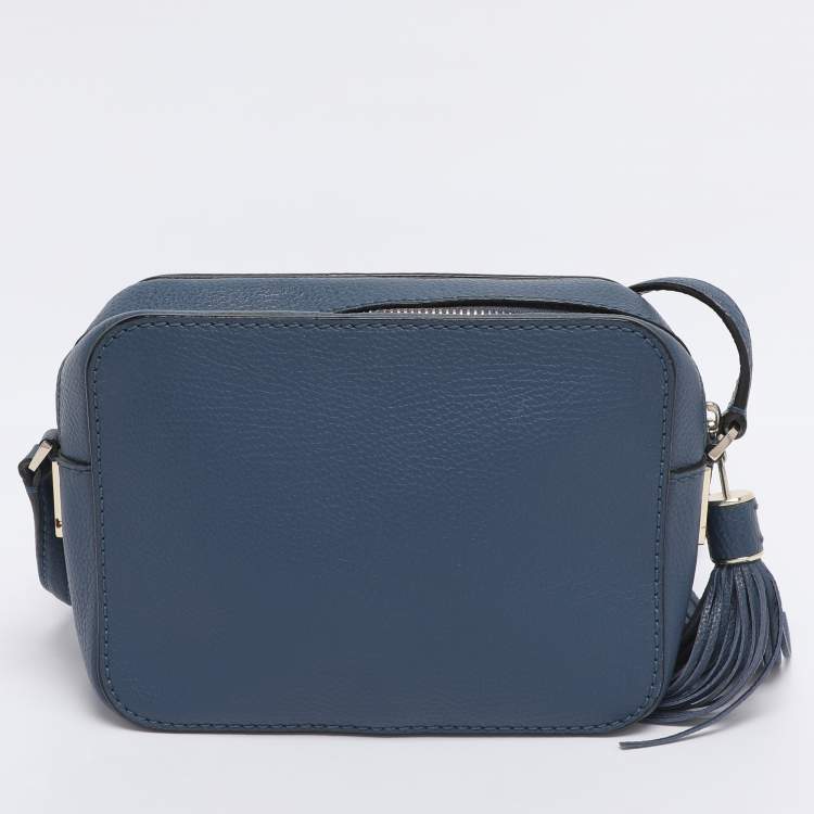 Pre Owned Kate Spade Blue Leather Kingston Drive Arla Crossbody Bag