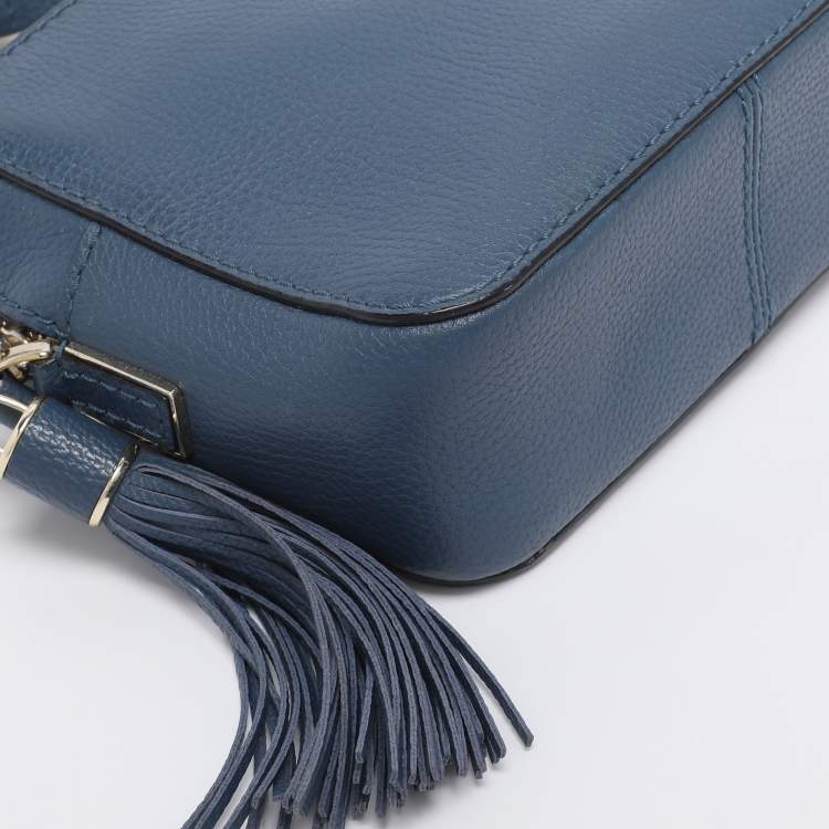 Pre Owned Kate Spade Blue Leather Kingston Drive Arla Crossbody Bag