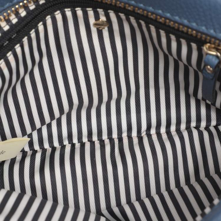 Pre Owned Kate Spade Blue Leather Kingston Drive Arla Crossbody Bag