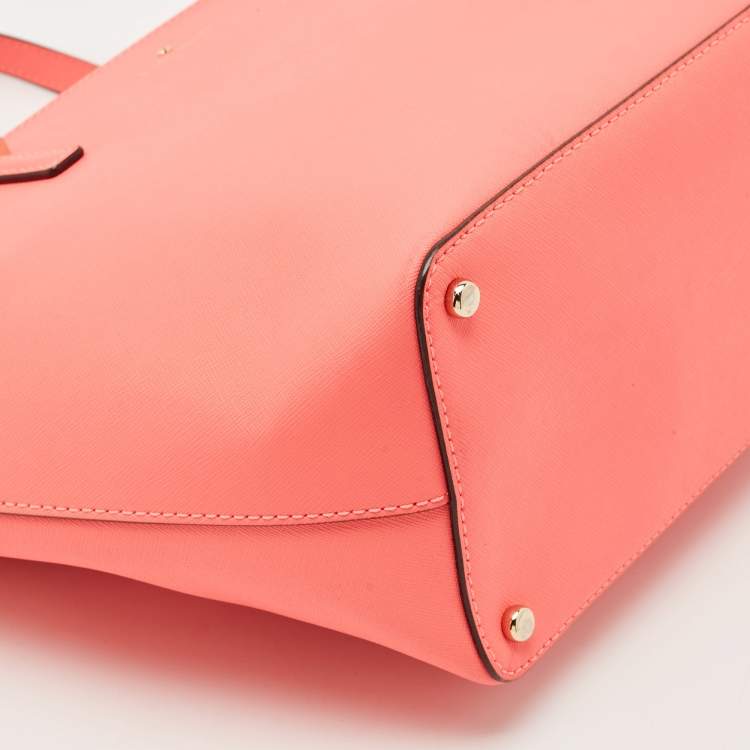 Pre Owned Kate Spade Neon Pink Leather Cedar Street Harmony Tote