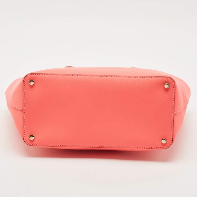 Pre Owned Kate Spade Neon Pink Leather Cedar Street Harmony Tote