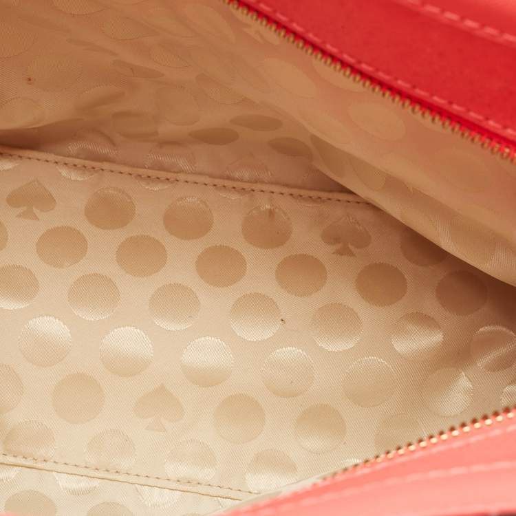 Pre Owned Kate Spade Neon Pink Leather Cedar Street Harmony Tote