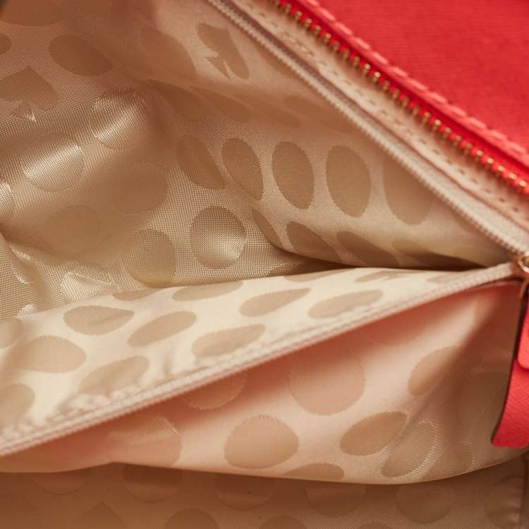 Pre Owned Kate Spade Neon Pink Leather Cedar Street Harmony Tote