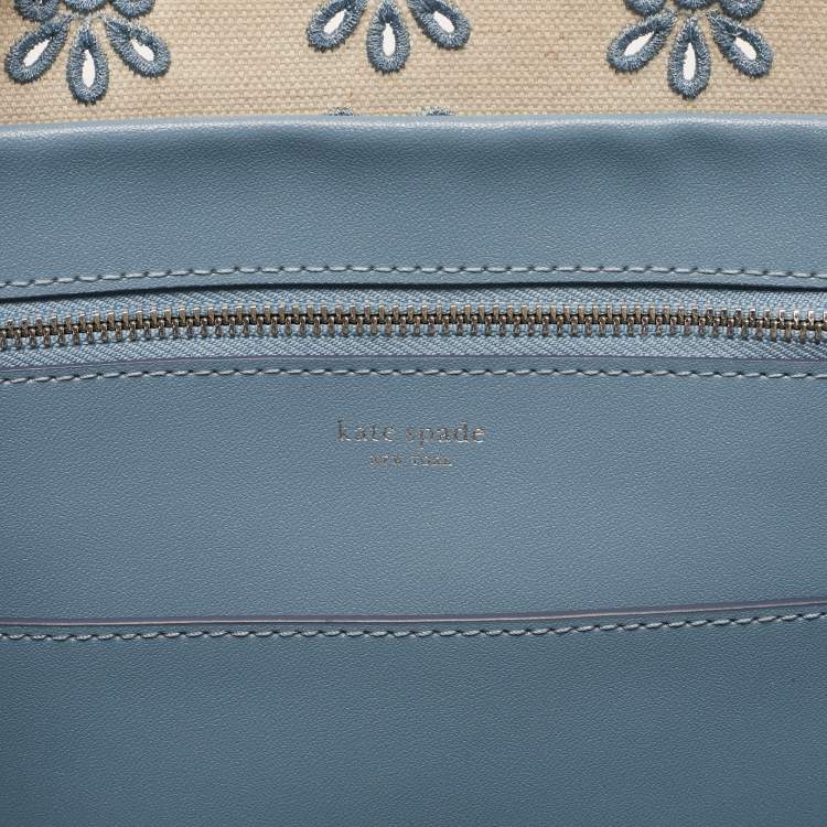 Pre Owned Kate Spade Light Blue Denim Do It All Tote