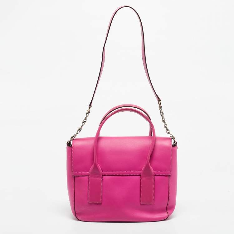 Pre Owned Kate Spade Fuchsia Leather New Bond Street Florence Satchel