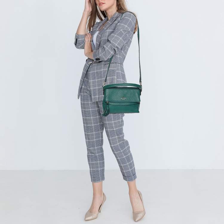 Pre Owned Kate Spade Green Leather Shoulder Bag