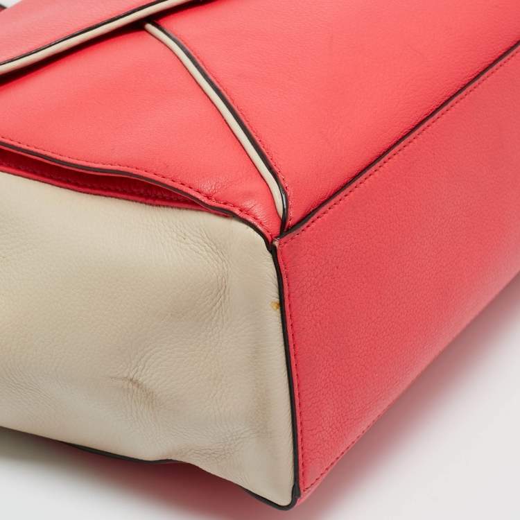 مملوكة مسبقًا Kate Spade Pink/Beige Leather Wesley Palace Johanna Tote