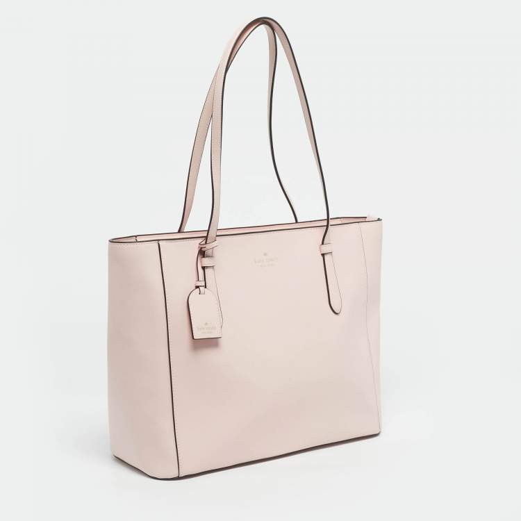 Pre Owned Kate Spade Pink Leather Shopper Tote