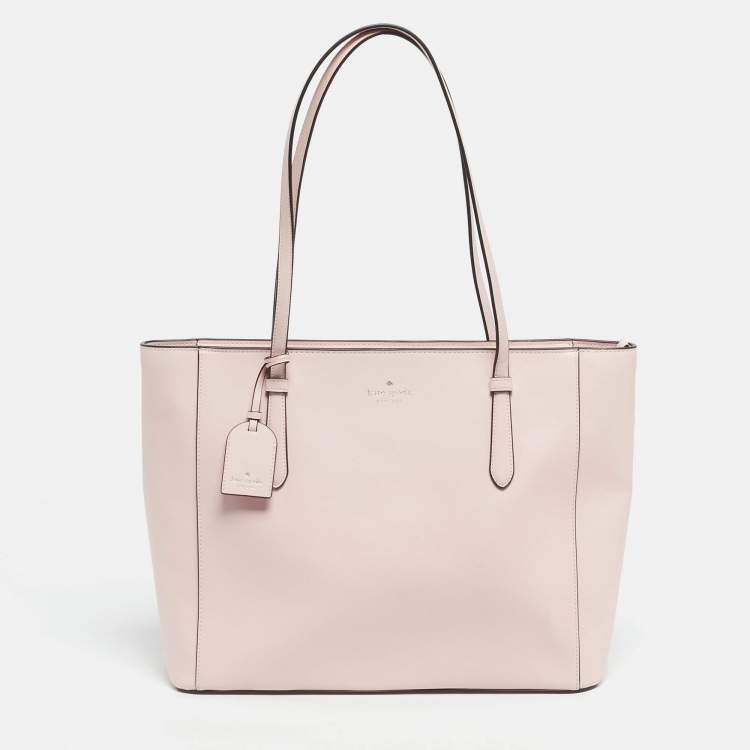 Pre Owned Kate Spade Pink Leather Shopper Tote