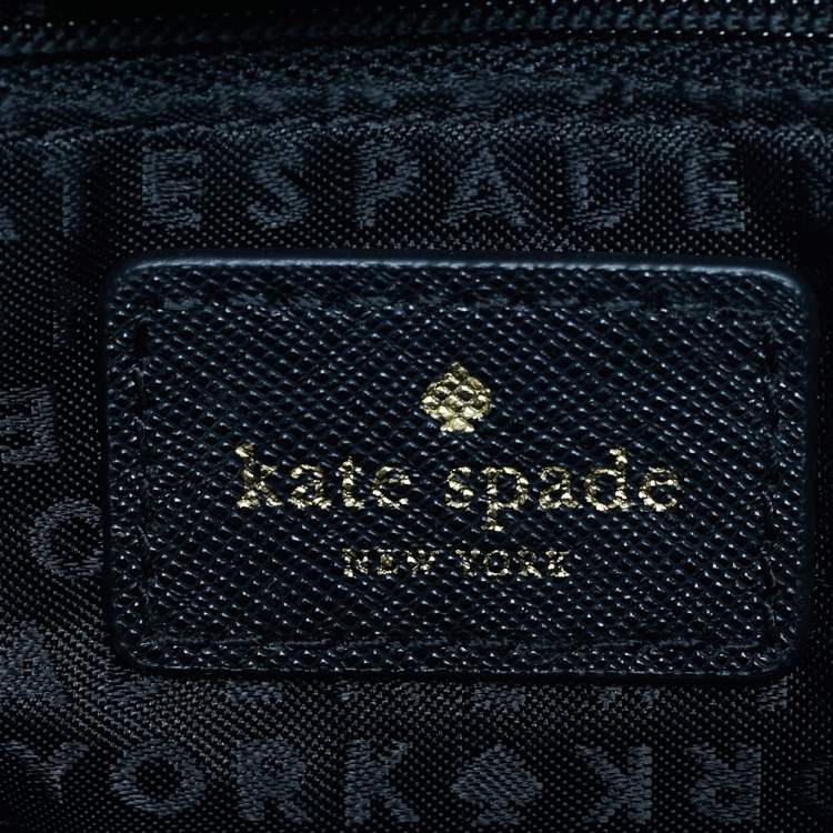 Pre Owned Kate Spade Black Leather Nadine Flap Shoulder Bag