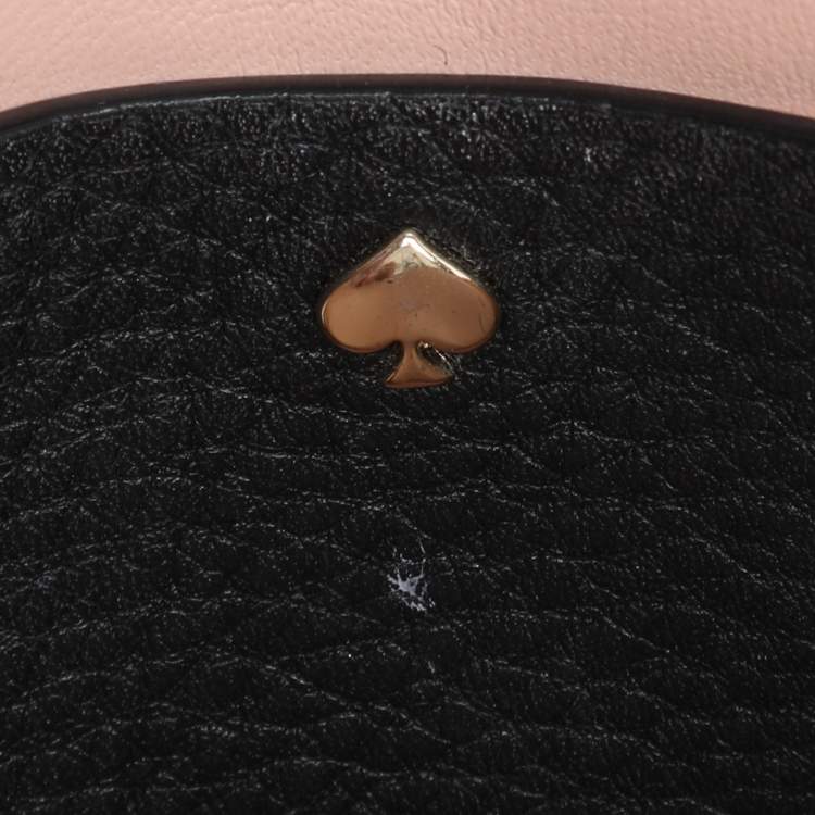 Pre Owned Kate Spade Black Leather Hayes Street Hayzel Pearl Shoulder Bag