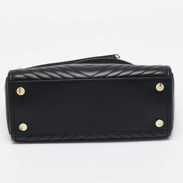 Pre Owned Kate Spade Black Quilted Leather Amelia Tote