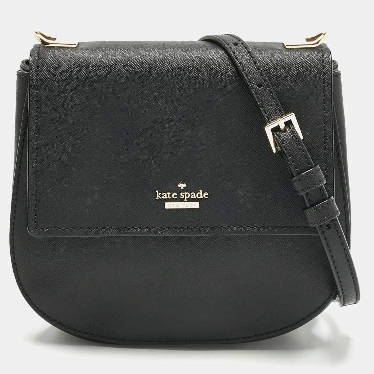 Pre Owned Kate Spade Black Leather Small Cameron Street Byrdie Crossbody Bag
