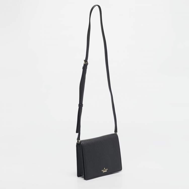 Pre Owned Kate Spade Black Leather Cameron Street Dody Crossbody Bag